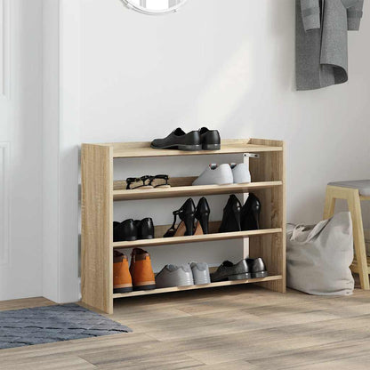 vidaXL Shoe Rack Sonoma Oak 80x25x62 cm Engineered Wood 3