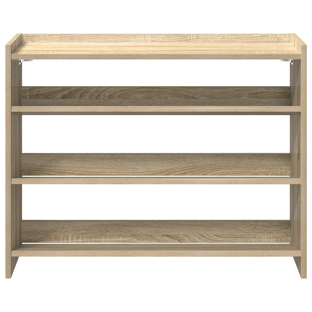 vidaXL Shoe Rack Sonoma Oak 80x25x62 cm Engineered Wood 4