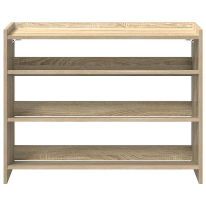 vidaXL Shoe Rack Sonoma Oak 80x25x62 cm Engineered Wood 4
