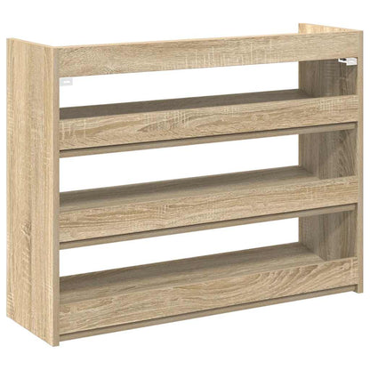 vidaXL Shoe Rack Sonoma Oak 80x25x62 cm Engineered Wood 6