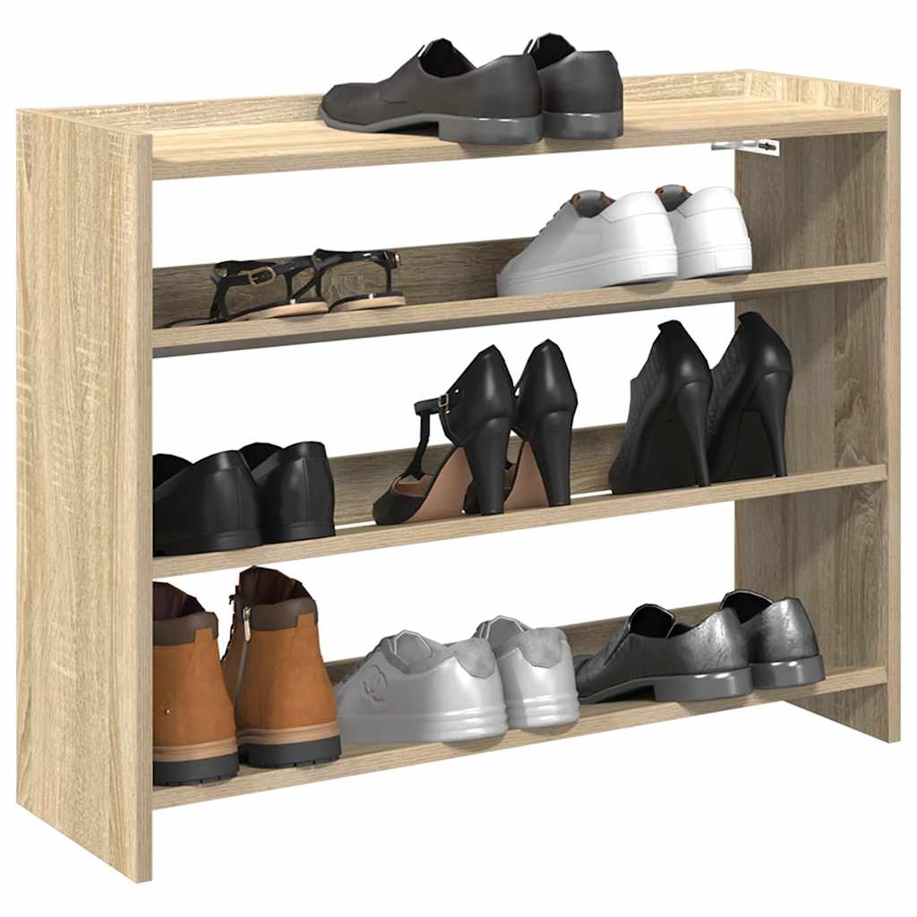 vidaXL Shoe Rack Sonoma Oak 80x25x62 cm Engineered Wood 1
