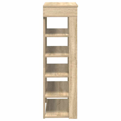 vidaXL Shoe Rack Sonoma Oak 60x30x98 cm Engineered Wood 5
