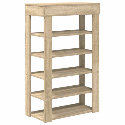 vidaXL Shoe Rack Sonoma Oak 60x30x98 cm Engineered Wood 6