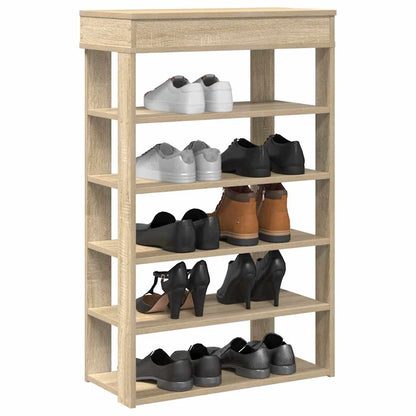 vidaXL Shoe Rack Sonoma Oak 60x30x98 cm Engineered Wood 1
