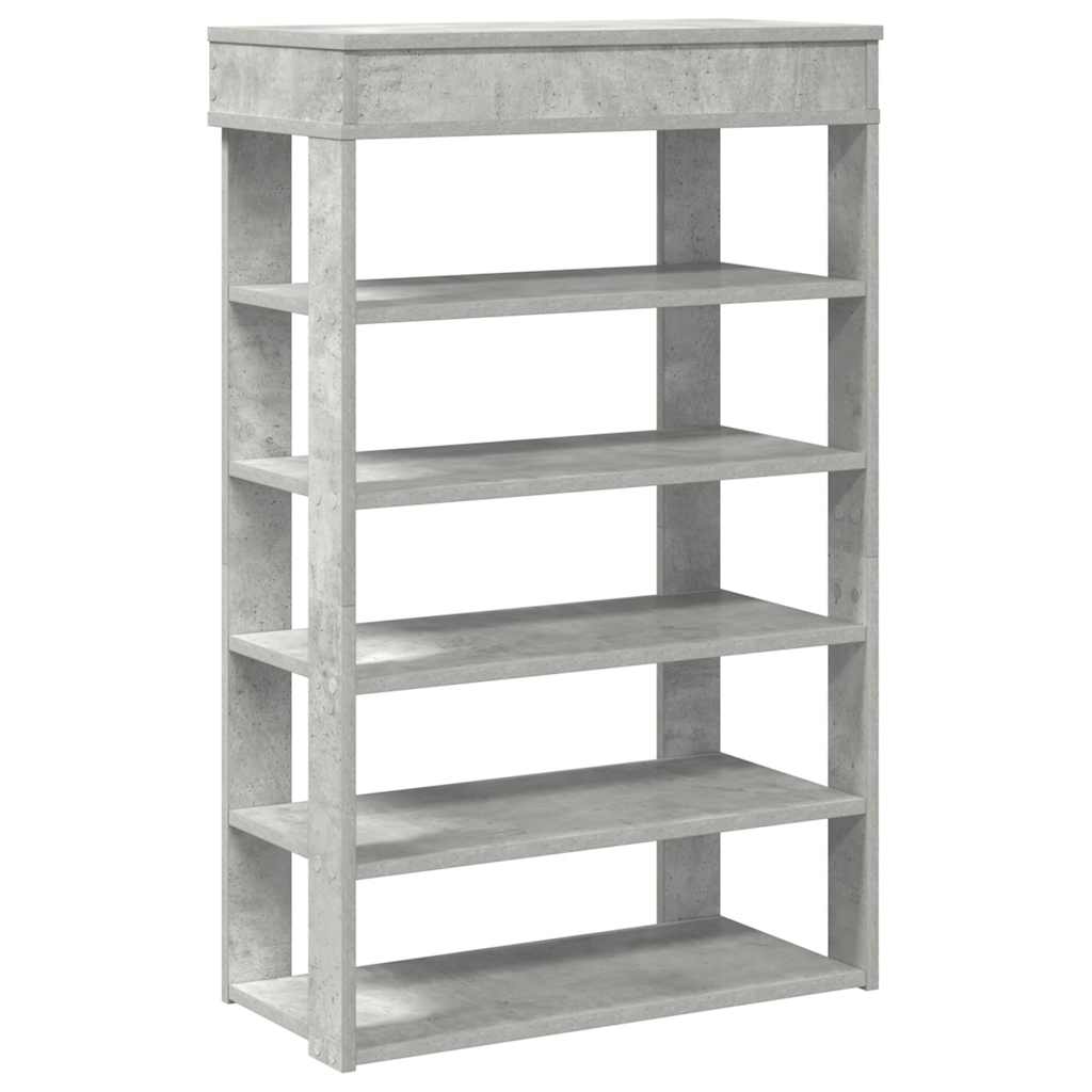 vidaXL Shoe Rack Concrete Grey 60x30x98 cm Engineered Wood 2