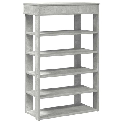 vidaXL Shoe Rack Concrete Grey 60x30x98 cm Engineered Wood 2