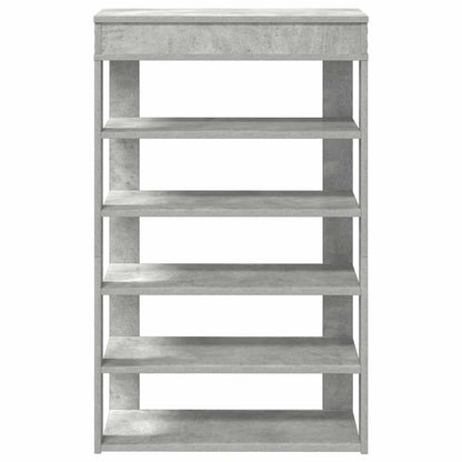 vidaXL Shoe Rack Concrete Grey 60x30x98 cm Engineered Wood 4