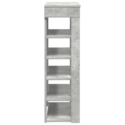 vidaXL Shoe Rack Concrete Grey 60x30x98 cm Engineered Wood 5