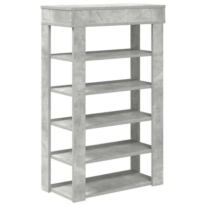 vidaXL Shoe Rack Concrete Grey 60x30x98 cm Engineered Wood 6