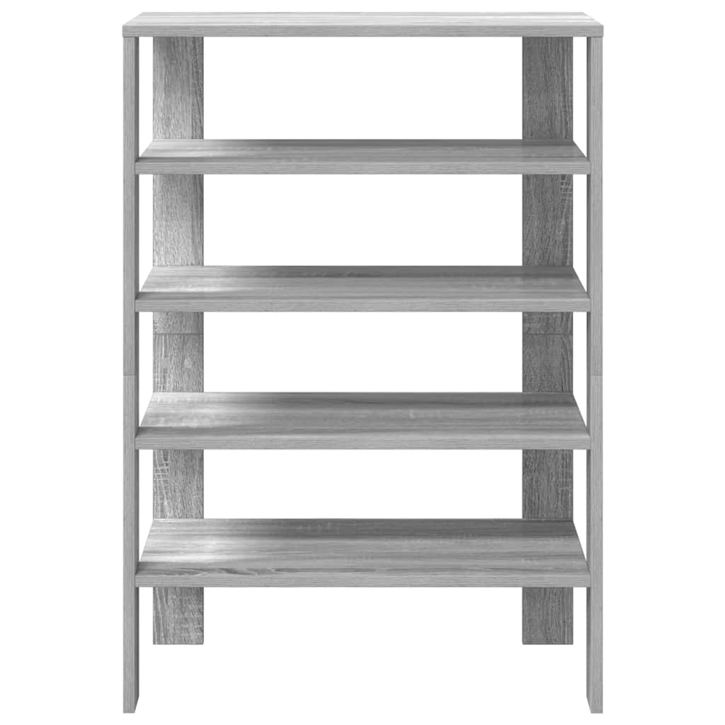 vidaXL Shoe Rack Grey Sonoma 60x30x98 cm Engineered Wood 4