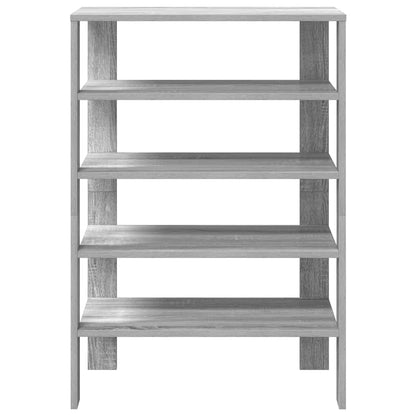 vidaXL Shoe Rack Grey Sonoma 60x30x98 cm Engineered Wood 4