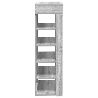 vidaXL Shoe Rack Grey Sonoma 60x30x98 cm Engineered Wood 5