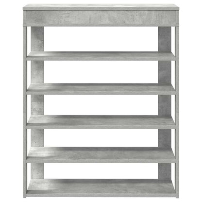 vidaXL Shoe Rack Concrete Oak 80x30x98 cm Engineered Wood 4