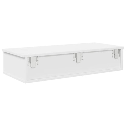 vidaXL Wall Shelf with Drawers White 80x34x17 cm Engineered Wood 6