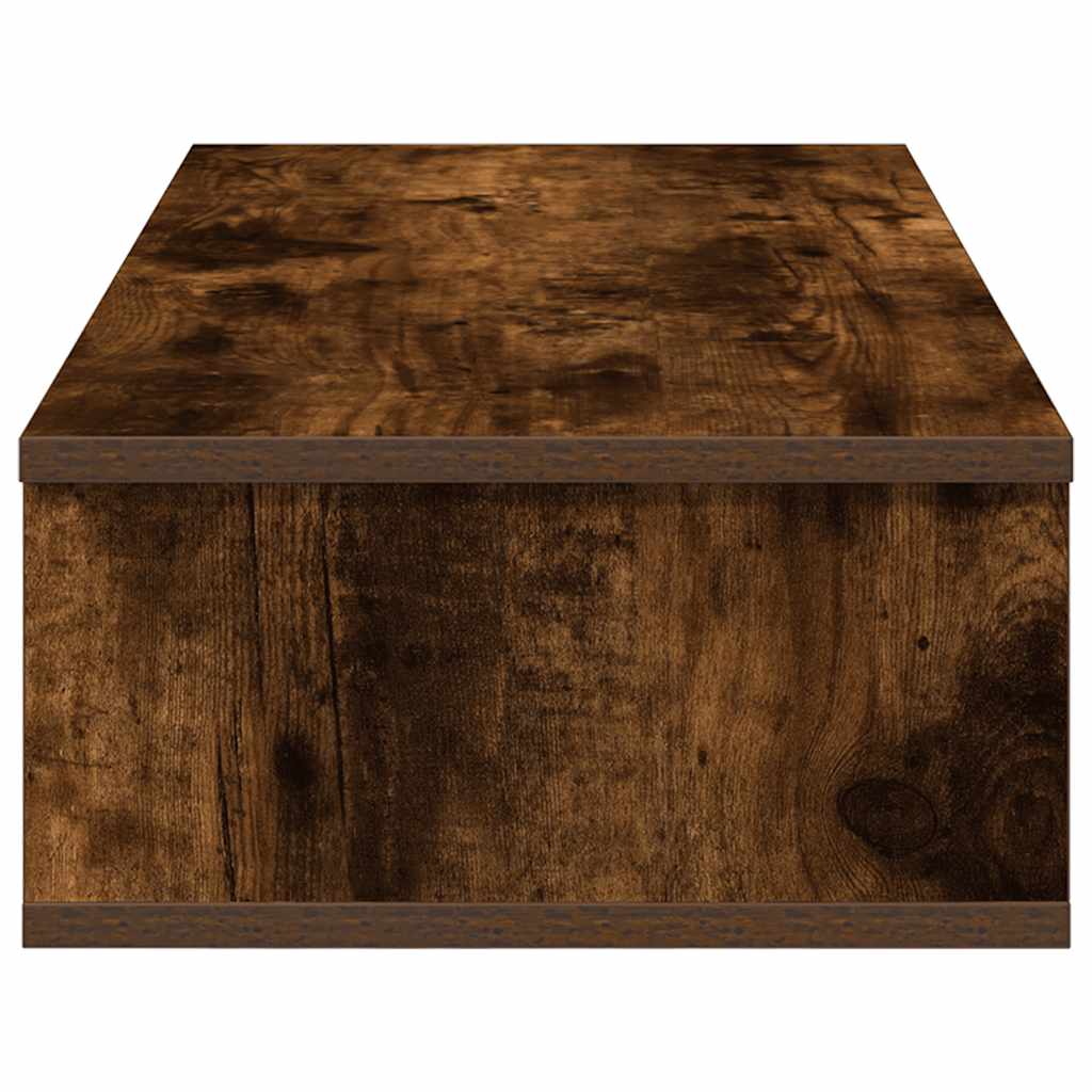 vidaXL Wall Shelf with Drawers Smoked Oak 80x31x17 cm Engineered Wood 5