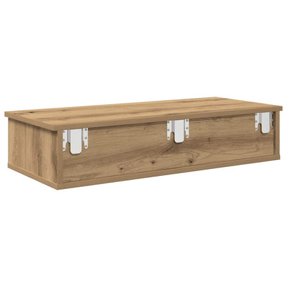 vidaXL Wall Shelf with Drawers Artisian Oak 80x31x17 cm Engineered Wood 6