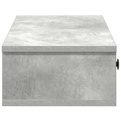 vidaXL Wall Shelf with Drawers Concrete Grey 100x37.5x19 cm Engineered Wood 5