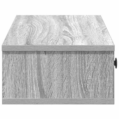 vidaXL Wall Shelf with Drawers Grey Sonoma 100x37.5x19 cm Engineered Wood 5