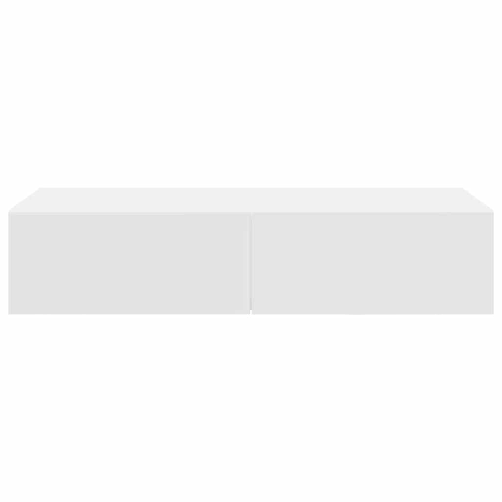 vidaXL Wall Shelf with Drawers White 80x33x17 cm Engineered Wood 4