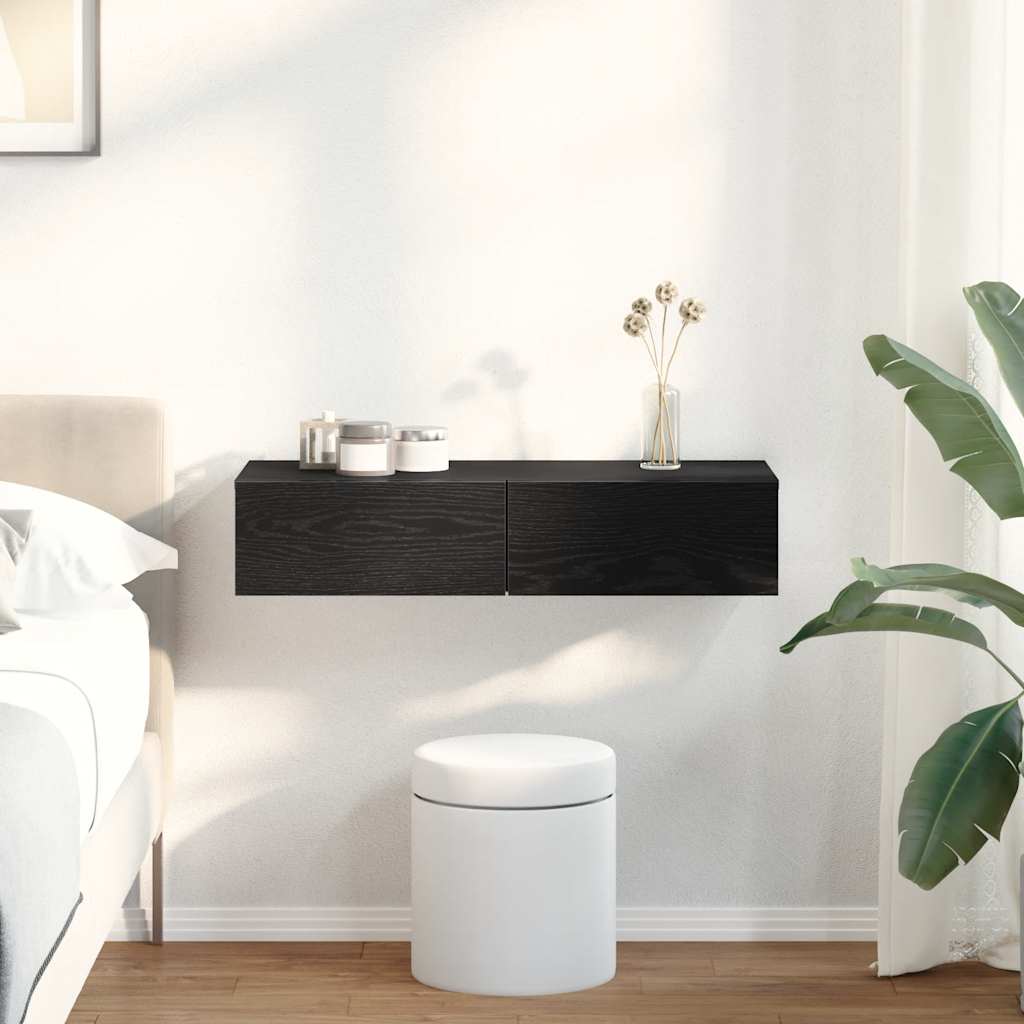vidaXL Wall Shelf with Drawers 80x33x17 cm Engineered Wood