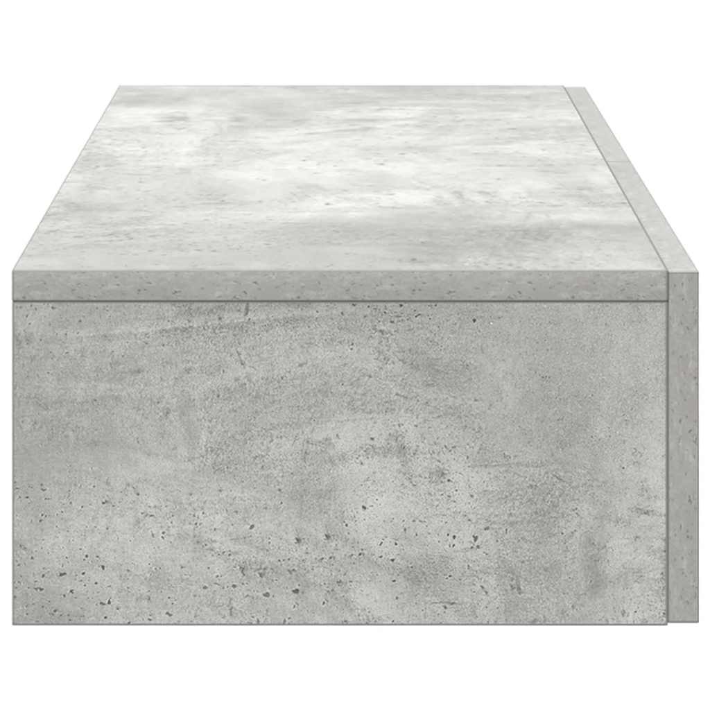 vidaXL Wall Shelf with Drawers Concrete Grey 80x33x17 cm Engineered Wood 5