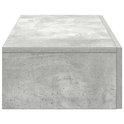 vidaXL Wall Shelf with Drawers Concrete Grey 80x33x17 cm Engineered Wood 5
