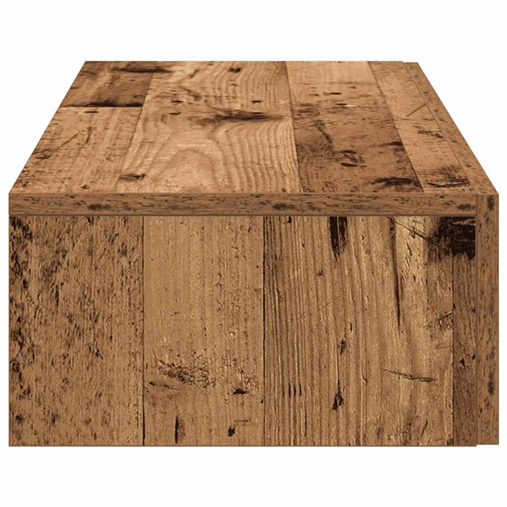 vidaXL Wall Shelf with Drawers Old Wood 80x33x17 cm Engineered Wood 5