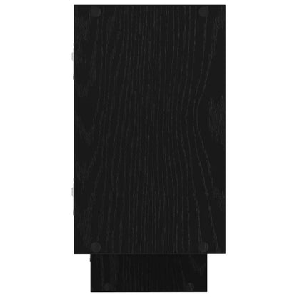 vidaXL Wall Cube Shelf 5 Compartments Black Engineered Wood 5