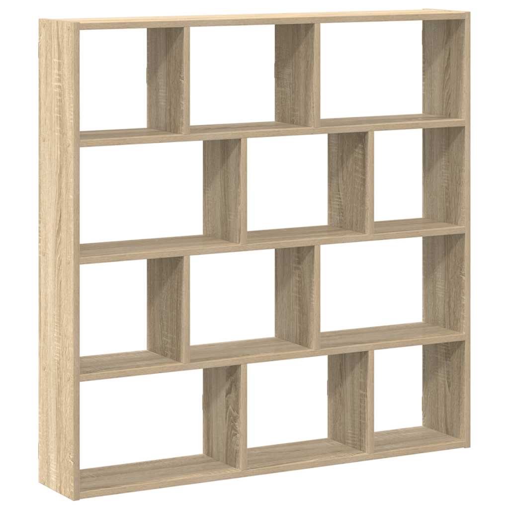 Wall Cube Shelf 12 Compartments Engineered Wood Sonoma oak