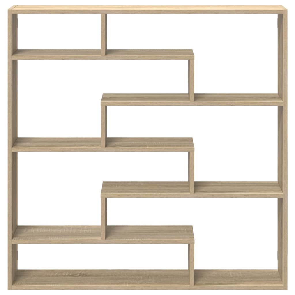 vidaXL Wall Cube Shelf 7 Compartments Sonoma Oak Engineered Wood 4