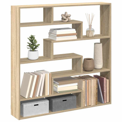 vidaXL Wall Cube Shelf 7 Compartments Sonoma Oak Engineered Wood 1