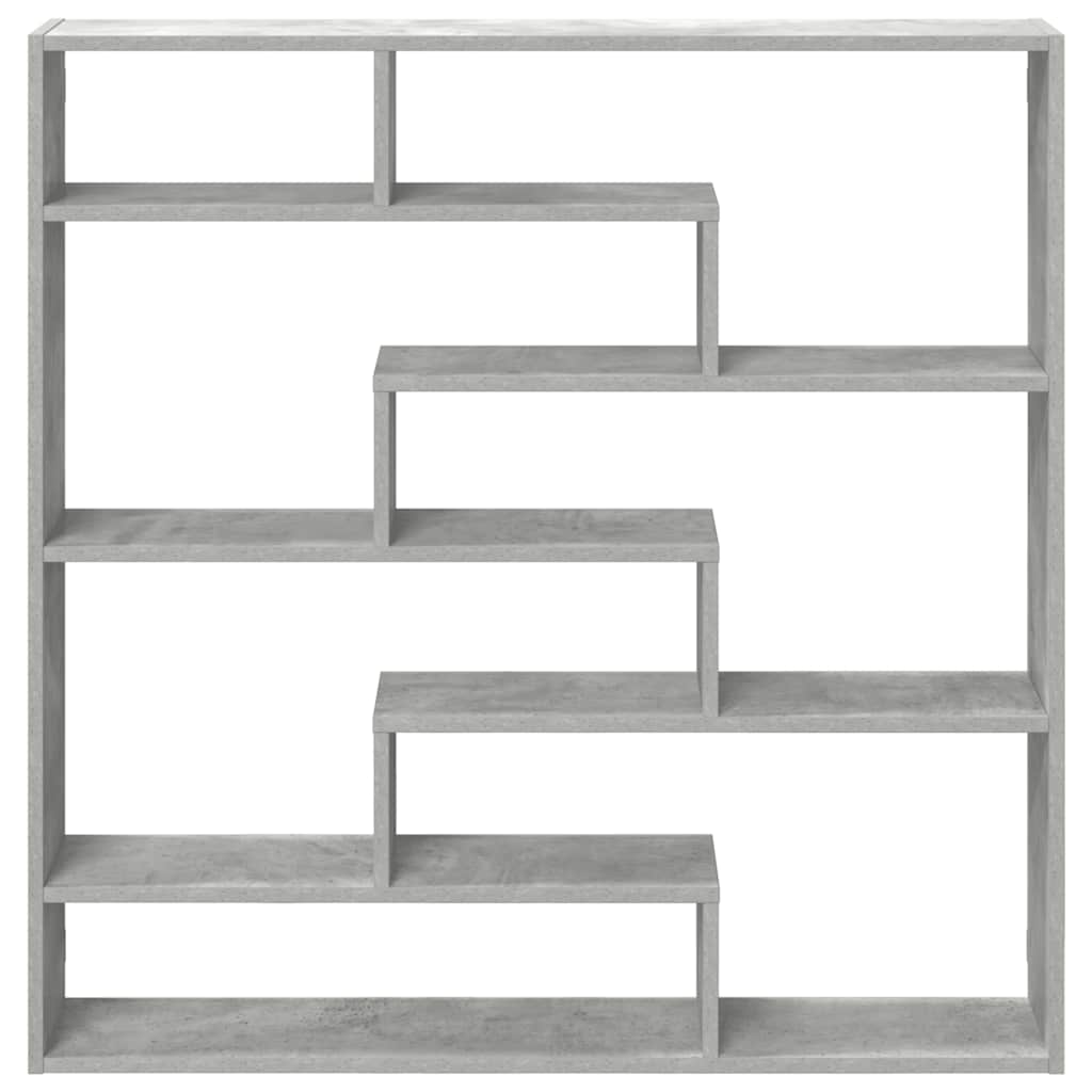vidaXL Wall Cube Shelf 7 Compartments Concrete Grey Engineered Wood 4