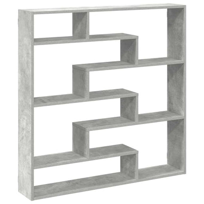 vidaXL Wall Cube Shelf 7 Compartments Concrete Grey Engineered Wood 6