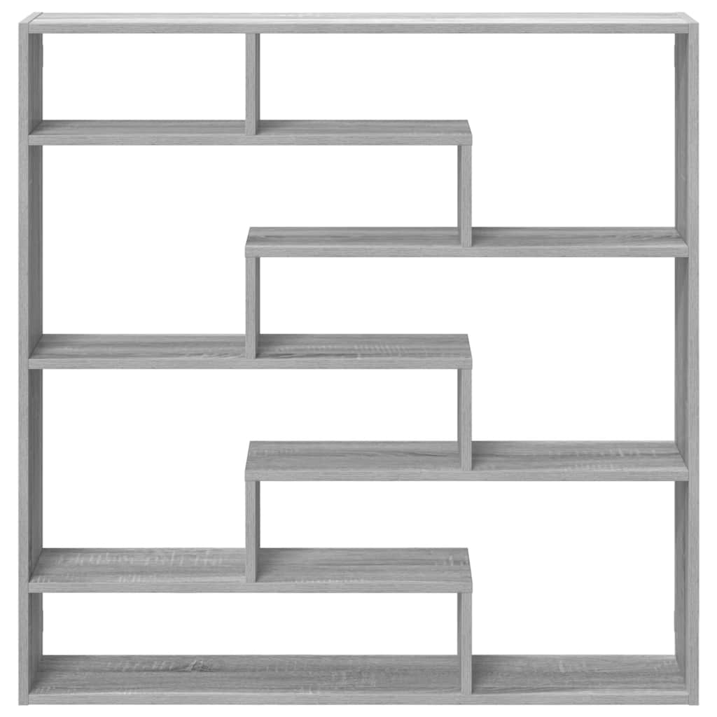 vidaXL Wall Cube Shelf 7 Compartments Grey Sonoma Engineered Wood 4
