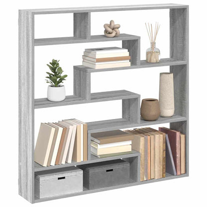 vidaXL Wall Cube Shelf 7 Compartments Grey Sonoma Engineered Wood 1