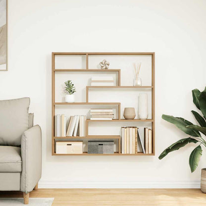 vidaXL Wall Cube Shelf 7 Compartments Artisian Oak Engineered Wood 3