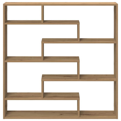 vidaXL Wall Cube Shelf 7 Compartments Artisian Oak Engineered Wood 4