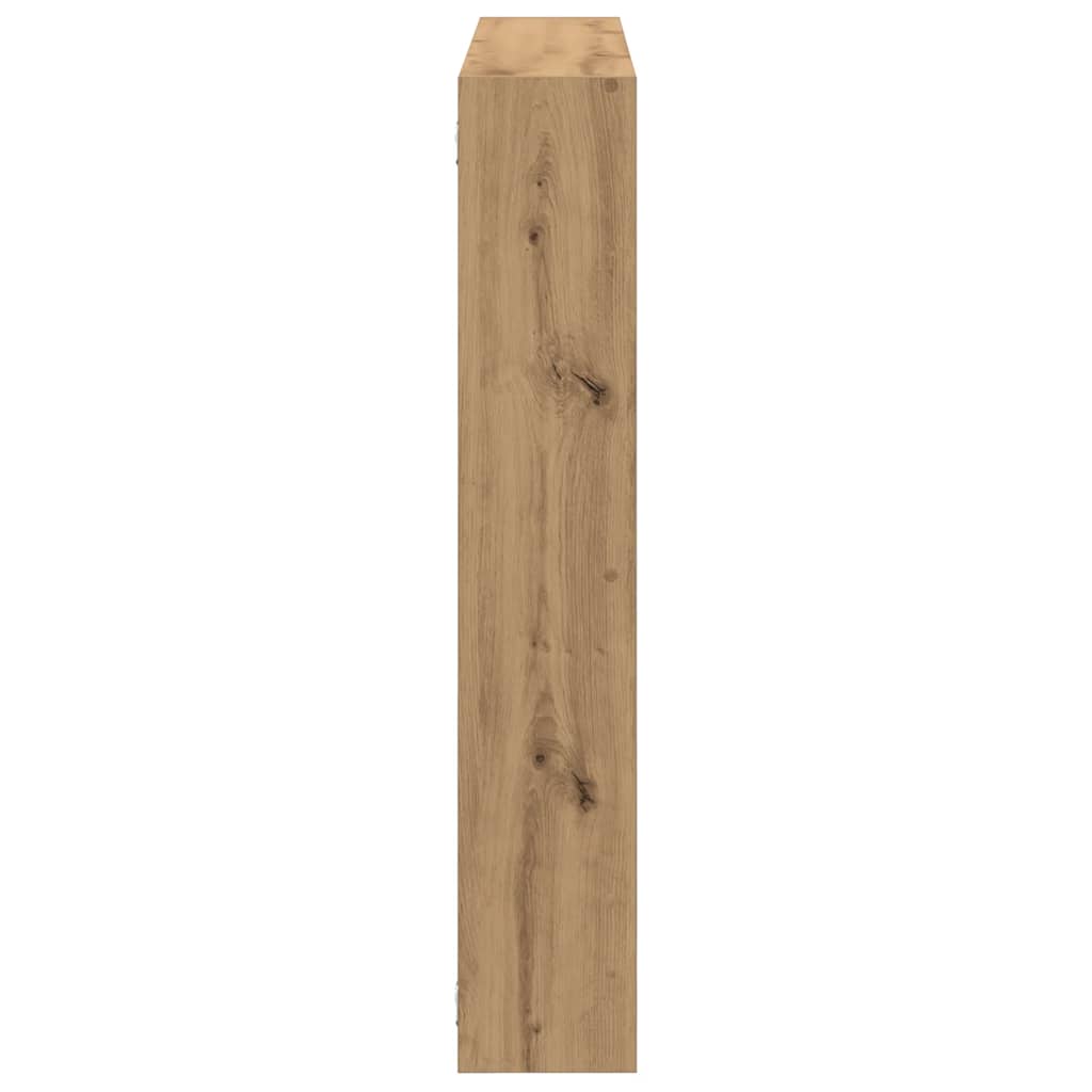 vidaXL Wall Cube Shelf 7 Compartments Artisian Oak Engineered Wood 5
