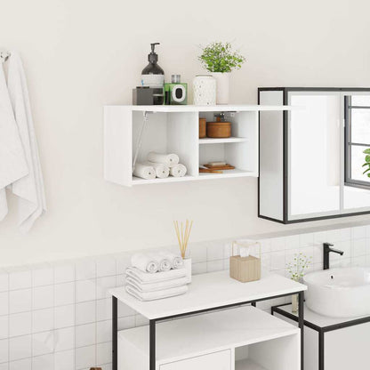 vidaXL Bathroom Wall Cabinet White 60x25x30 cm Engineered Wood 1