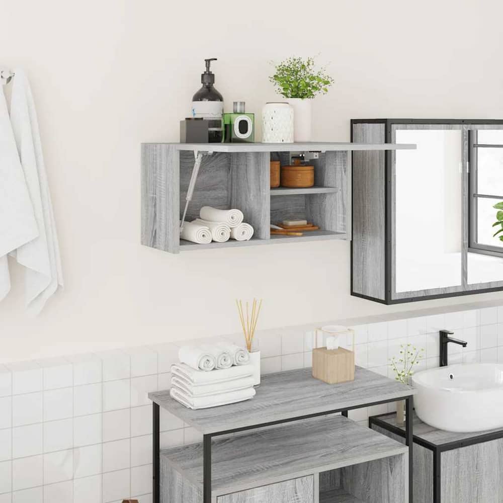 vidaXL Bathroom Wall Cabinet 60x25x30 cm Engineered Wood
