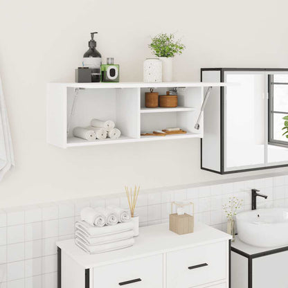vidaXL Bathroom Wall Cabinet White 80x25x30 cm Engineered Wood 1