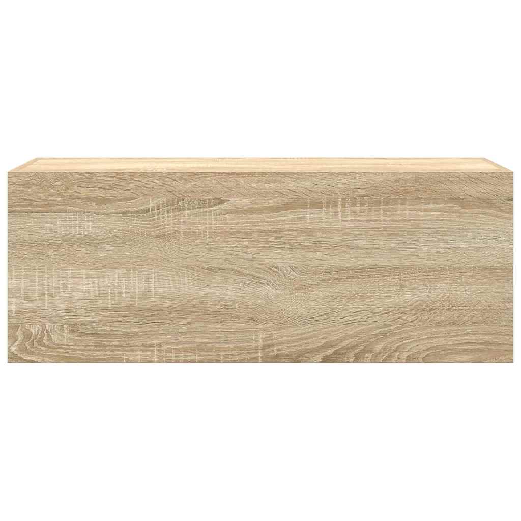 vidaXL Bathroom Wall Cabinet Sonoma Oak 80x25x30 cm Engineered Wood 6