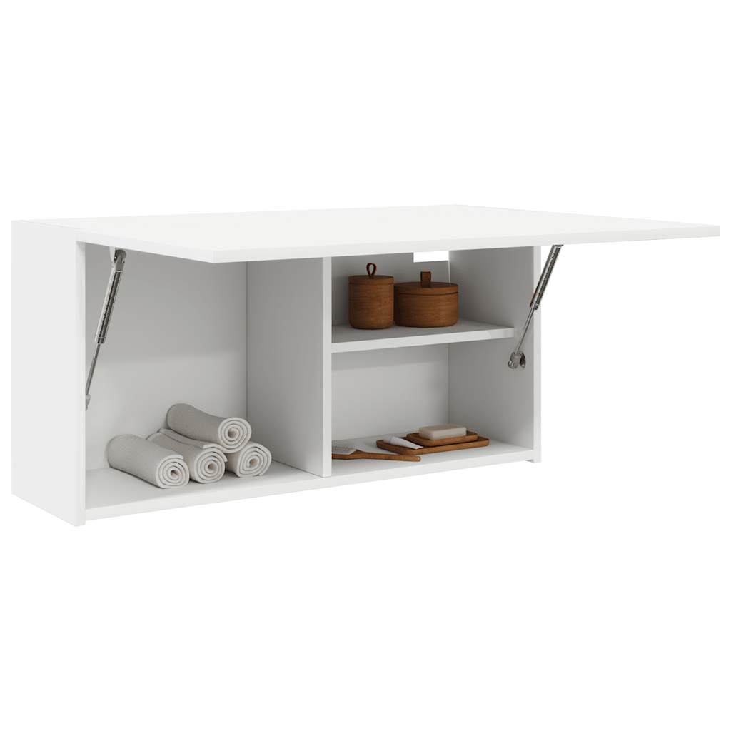 vidaXL Bathroom Wall Cabinet White 80x25x40 cm Engineered Wood 1