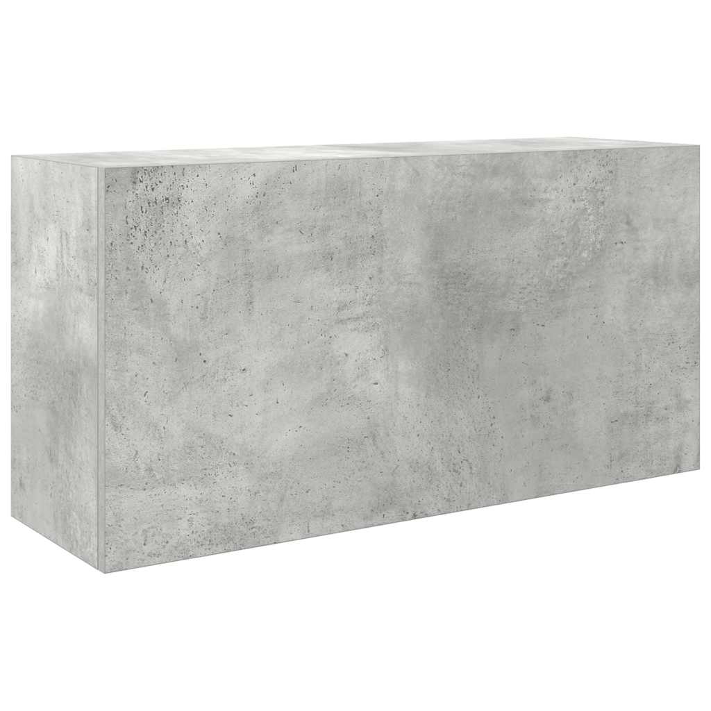 vidaXL Bathroom Wall Cabinet Concrete Grey 80x25x40 cm Engineered Wood 2