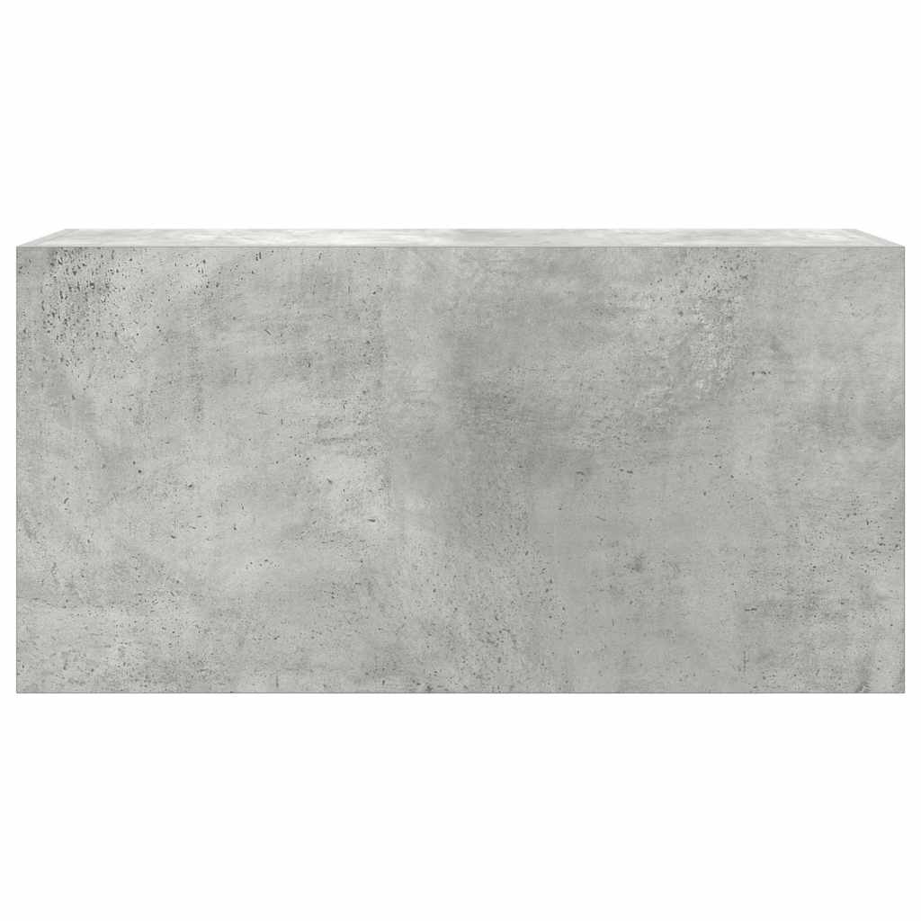 vidaXL Bathroom Wall Cabinet Concrete Grey 80x25x40 cm Engineered Wood 5
