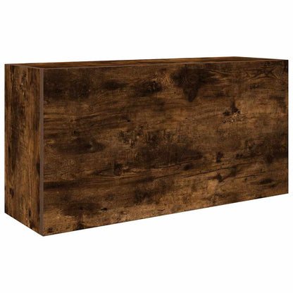 vidaXL Bathroom Wall Cabinet Smoked Oak 80x25x40 cm Engineered Wood 2