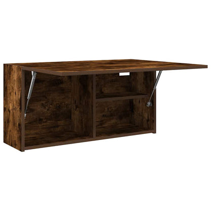 vidaXL Bathroom Wall Cabinet Smoked Oak 80x25x40 cm Engineered Wood 6