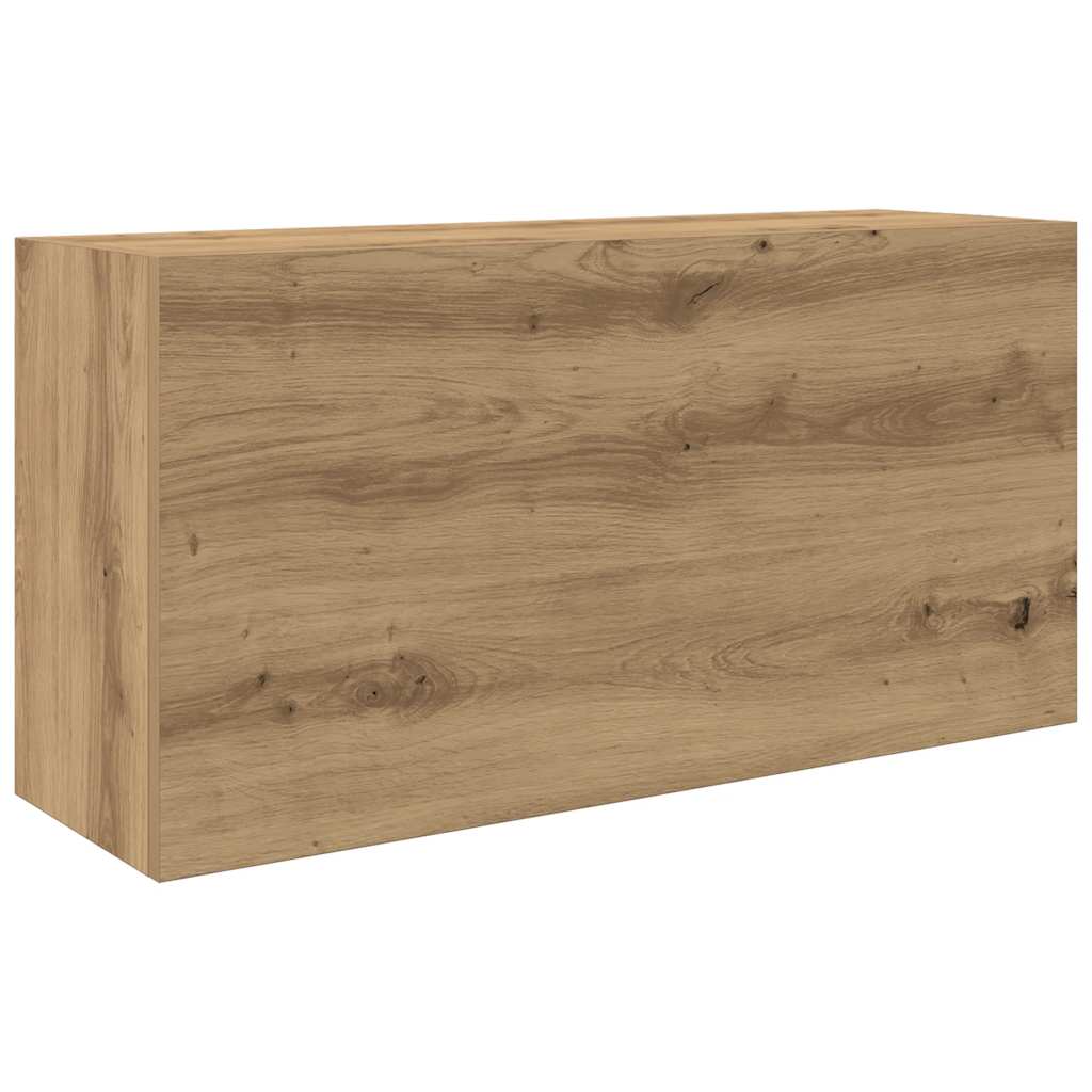 vidaXL Bathroom Wall Cabinet Artisan Oak 80x25x40 cm Engineered Wood 2
