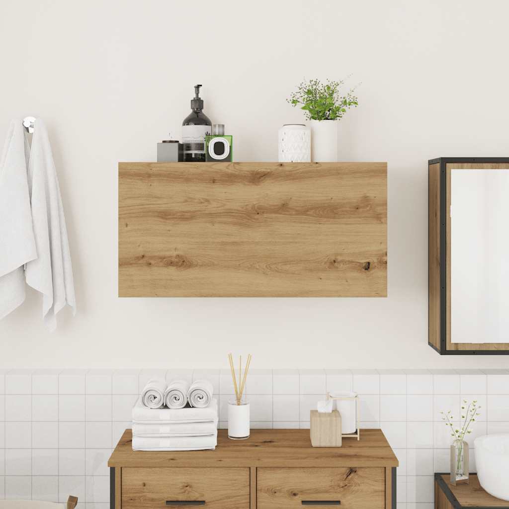 vidaXL Bathroom Wall Cabinet Artisan Oak 80x25x40 cm Engineered Wood 3