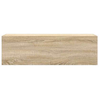 vidaXL Bathroom Wall Cabinet Sonoma Oak 100x25x30 cm Engineered Wood 5
